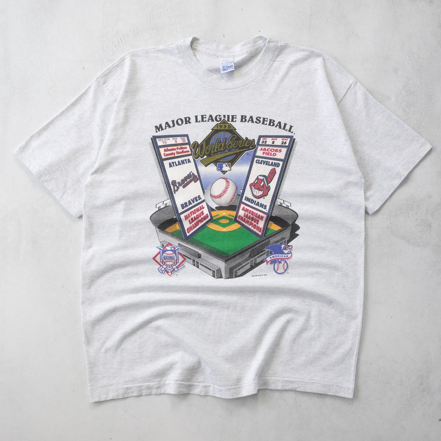 Vintage Braves vs Indians 1995 MLB World Series Tee - XL