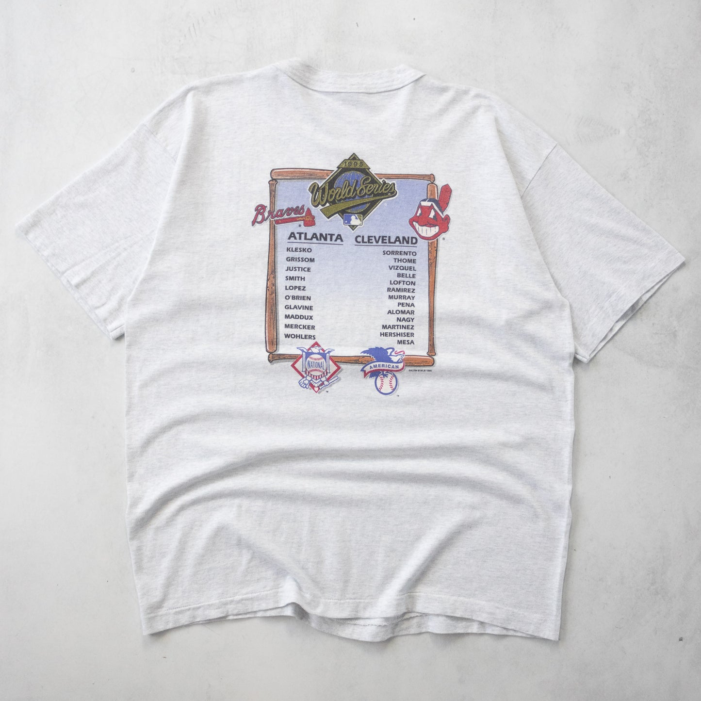 Vintage Braves vs Indians 1995 MLB World Series Tee - XL