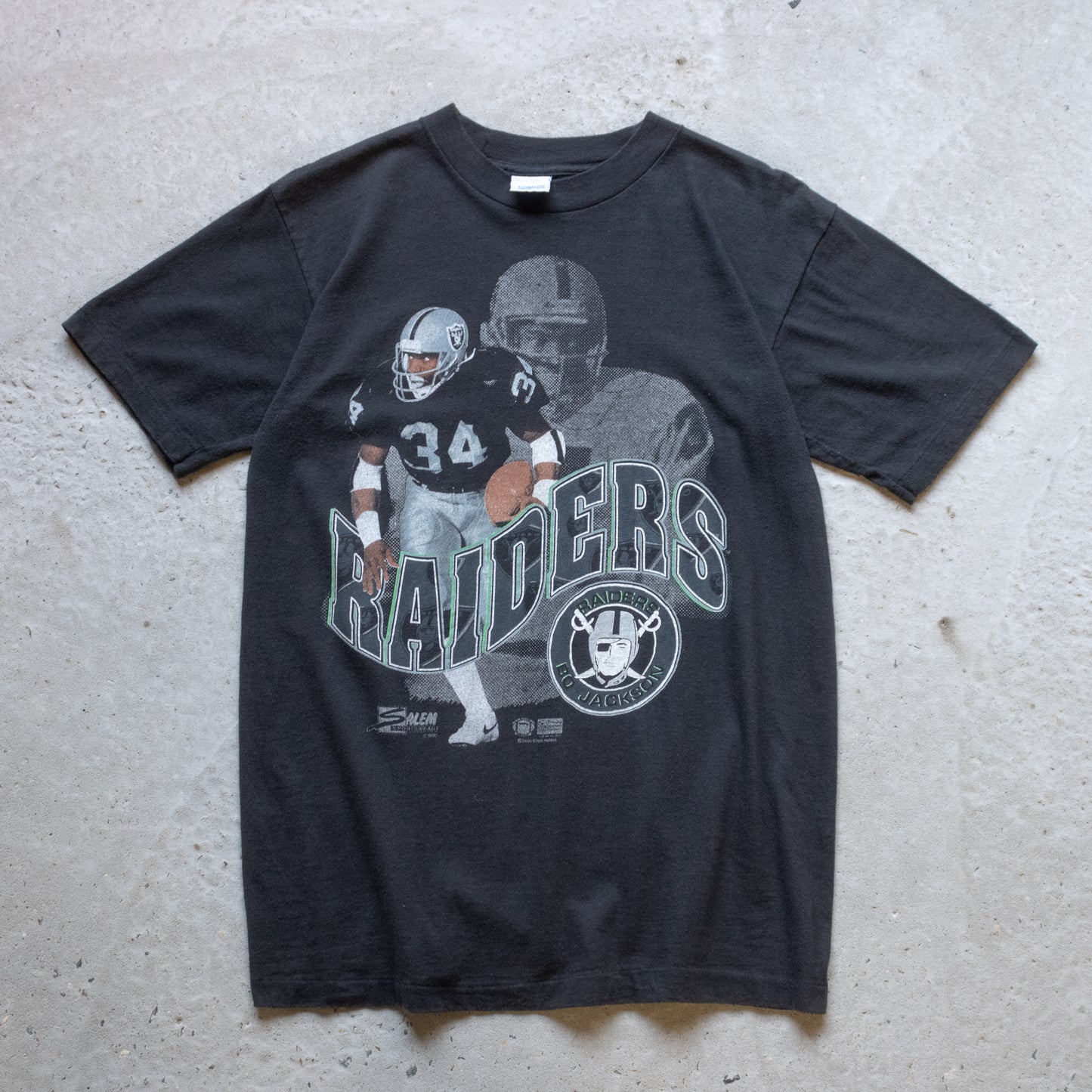 Vintage 1990 Bo Jackson LA Raiders NFL Tee - M