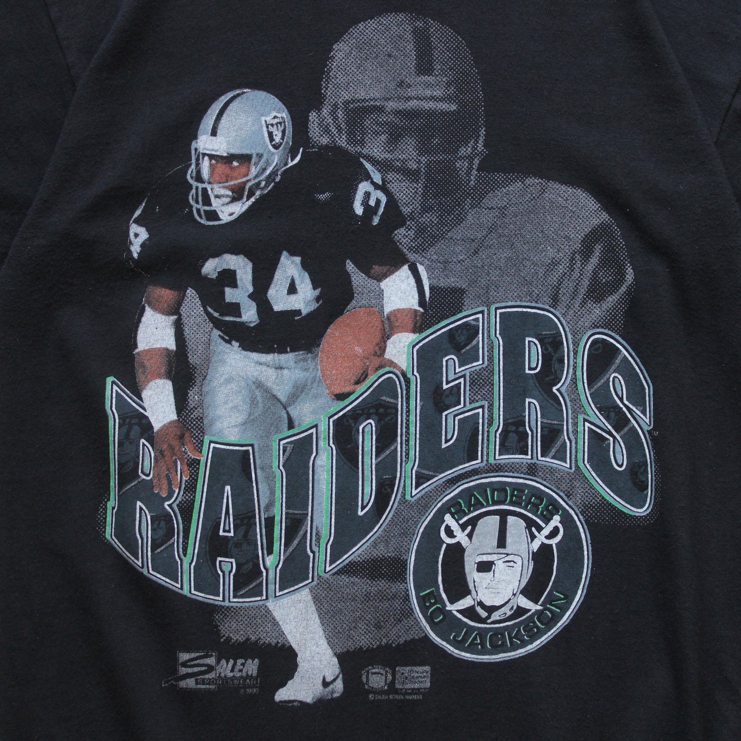 Vintage 1990 Bo Jackson LA Raiders NFL Tee - M