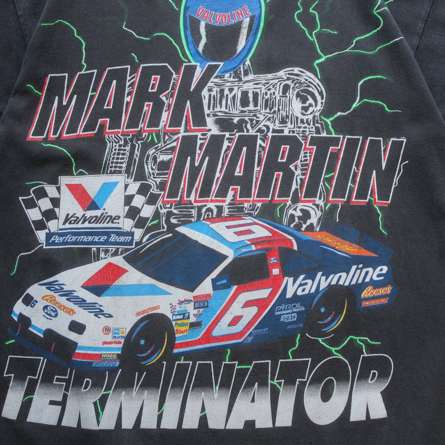 Vintage 1992 Mark Martin Terminator NASCAR Tee - L