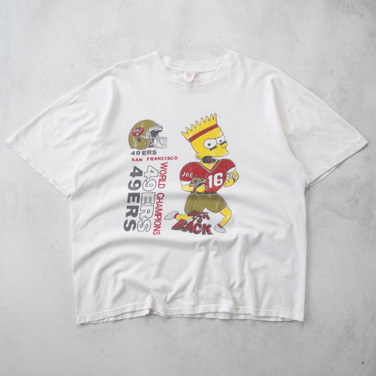 Vintage 80s Bart Simpson x San Francisco 49ers NFL Tee - XL