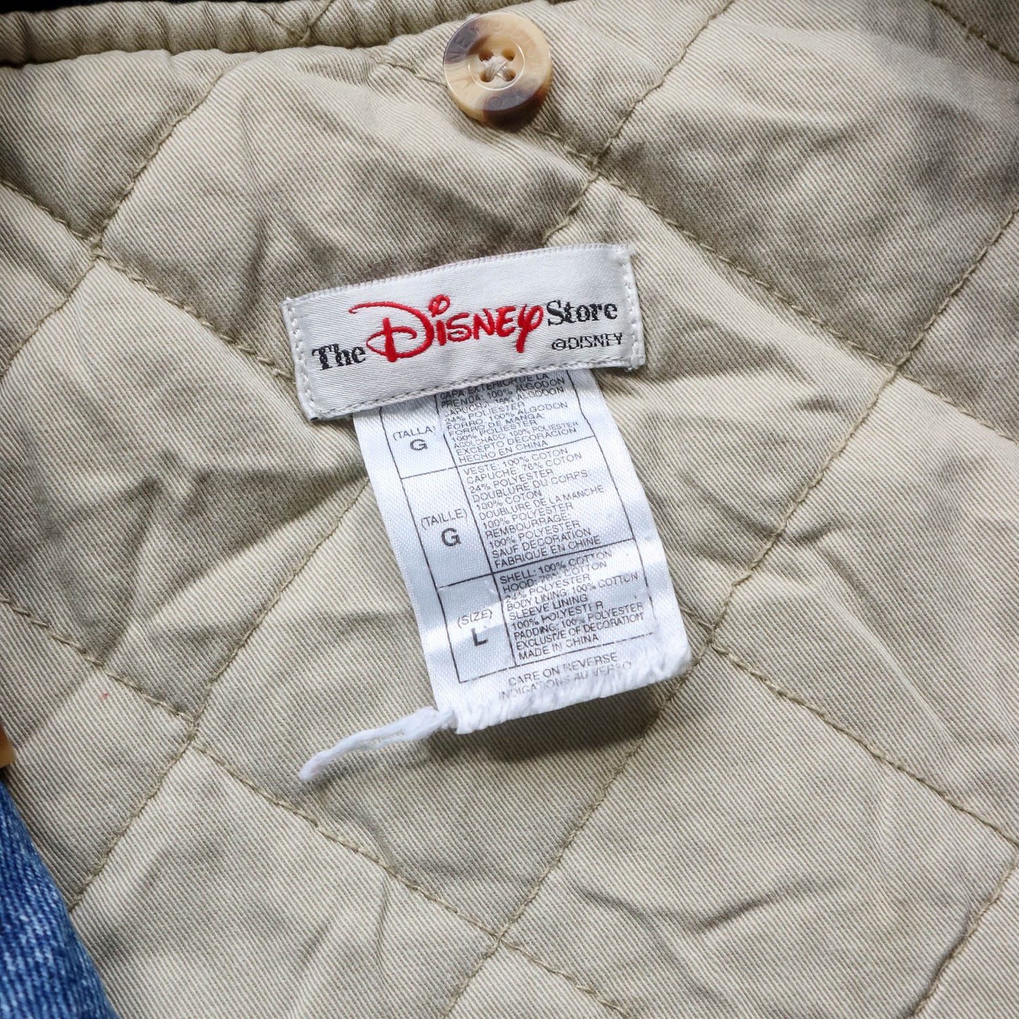 Winnie The Pooh Disney Denim Varsity Bomber Jacket - 90s (S)