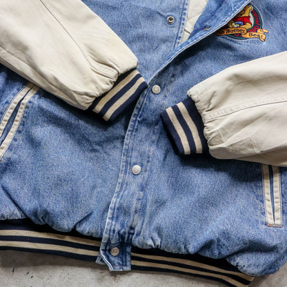 Winnie The Pooh Disney Denim Varsity Bomber Jacket - 90s (S)