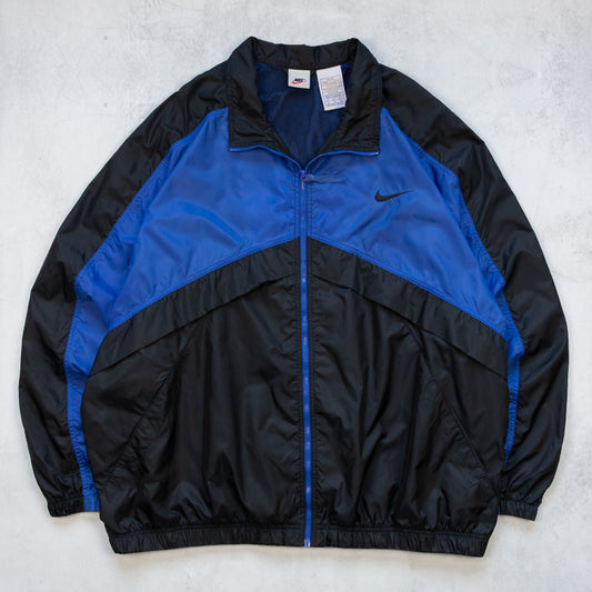 Vintage 90s Nike Two-Tone Nylon Track Jacket - XXL