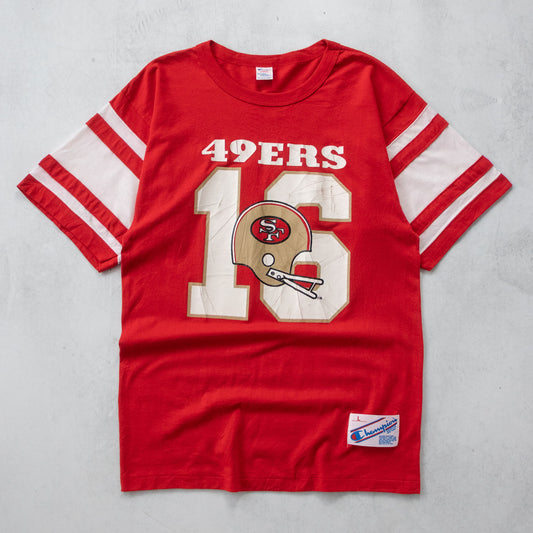 Vintage 80s Joe Montana San Francisco 49ers NFL Tee - L
