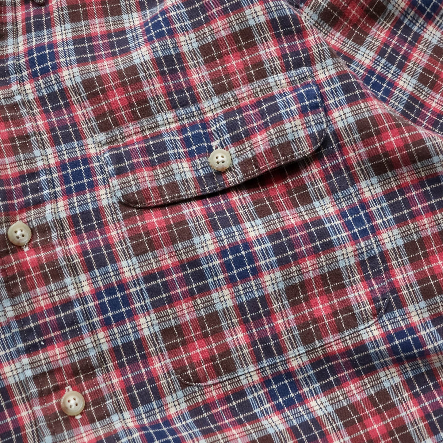 Polo Ralph Lauren Leather Patch Button Up Shirt - 90s (S)