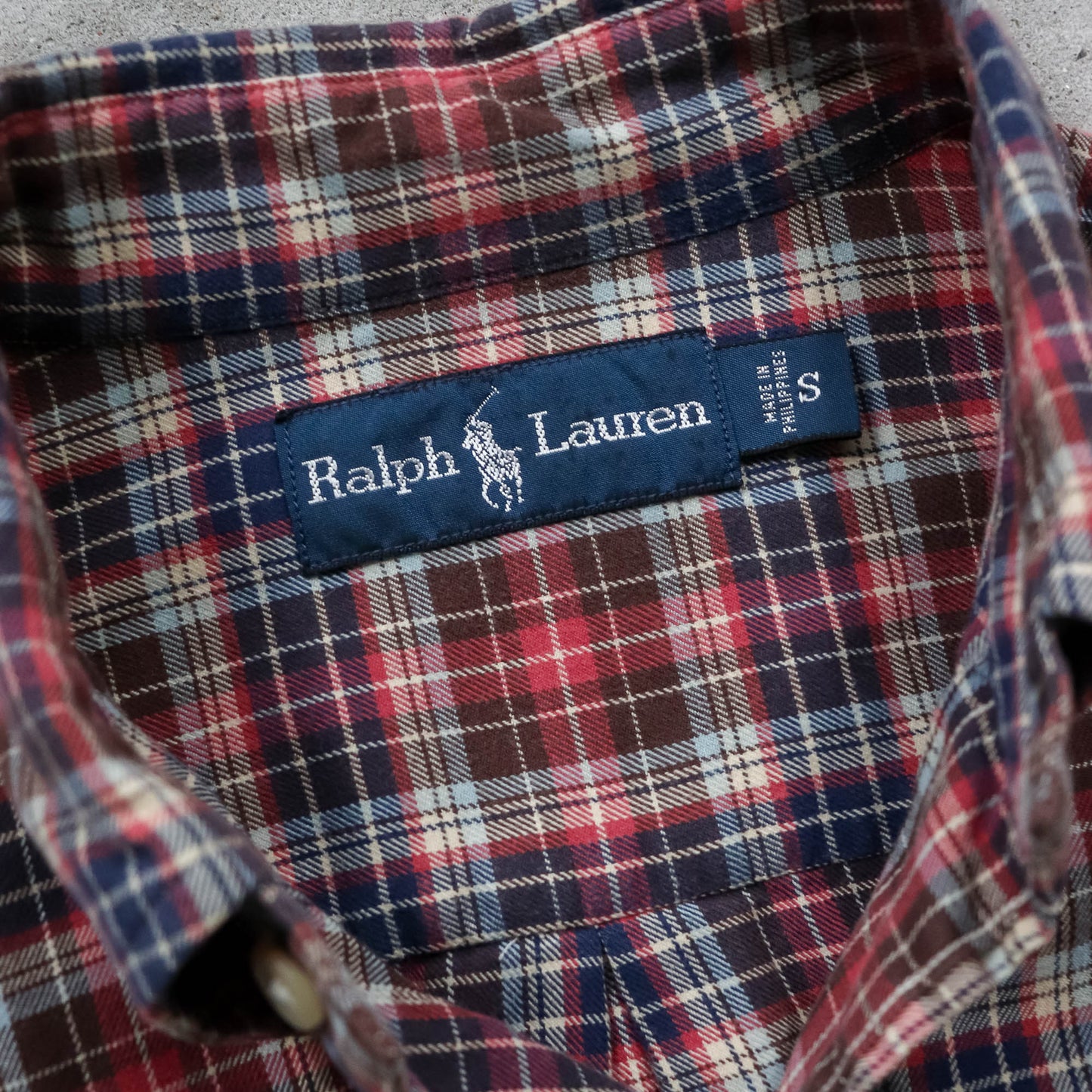 Polo Ralph Lauren Leather Patch Button Up Shirt - 90s (S)