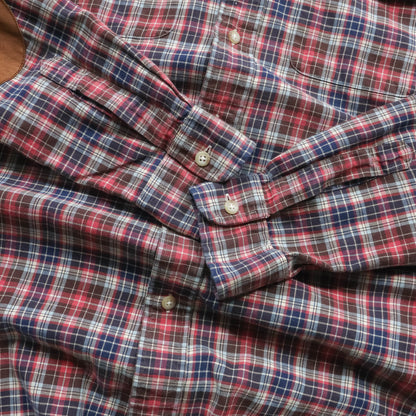 Polo Ralph Lauren Leather Patch Button Up Shirt - 90s (S)