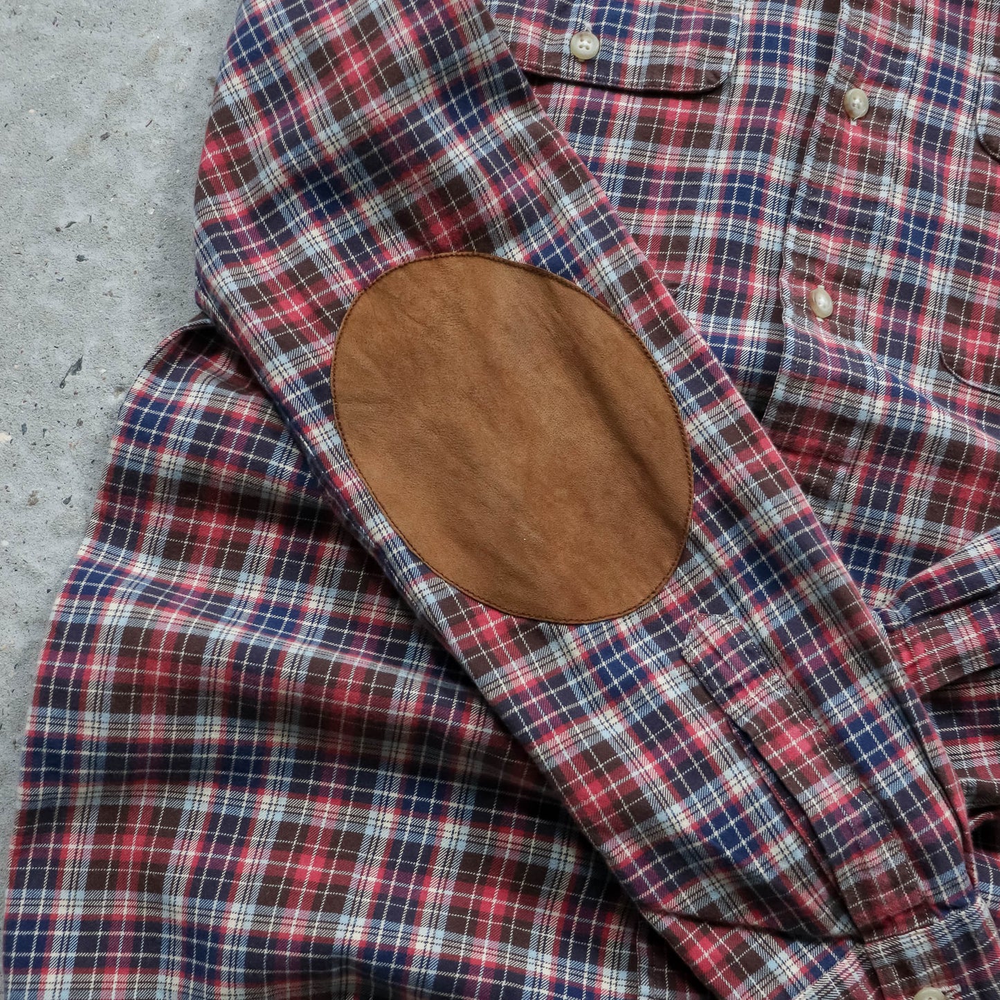 Polo Ralph Lauren Leather Patch Button Up Shirt - 90s (S)