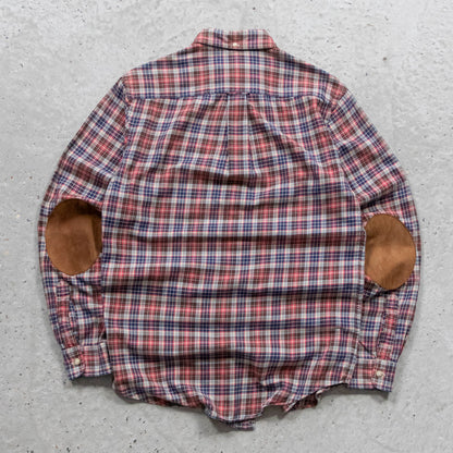 Polo Ralph Lauren Leather Patch Button Up Shirt - 90s (S)