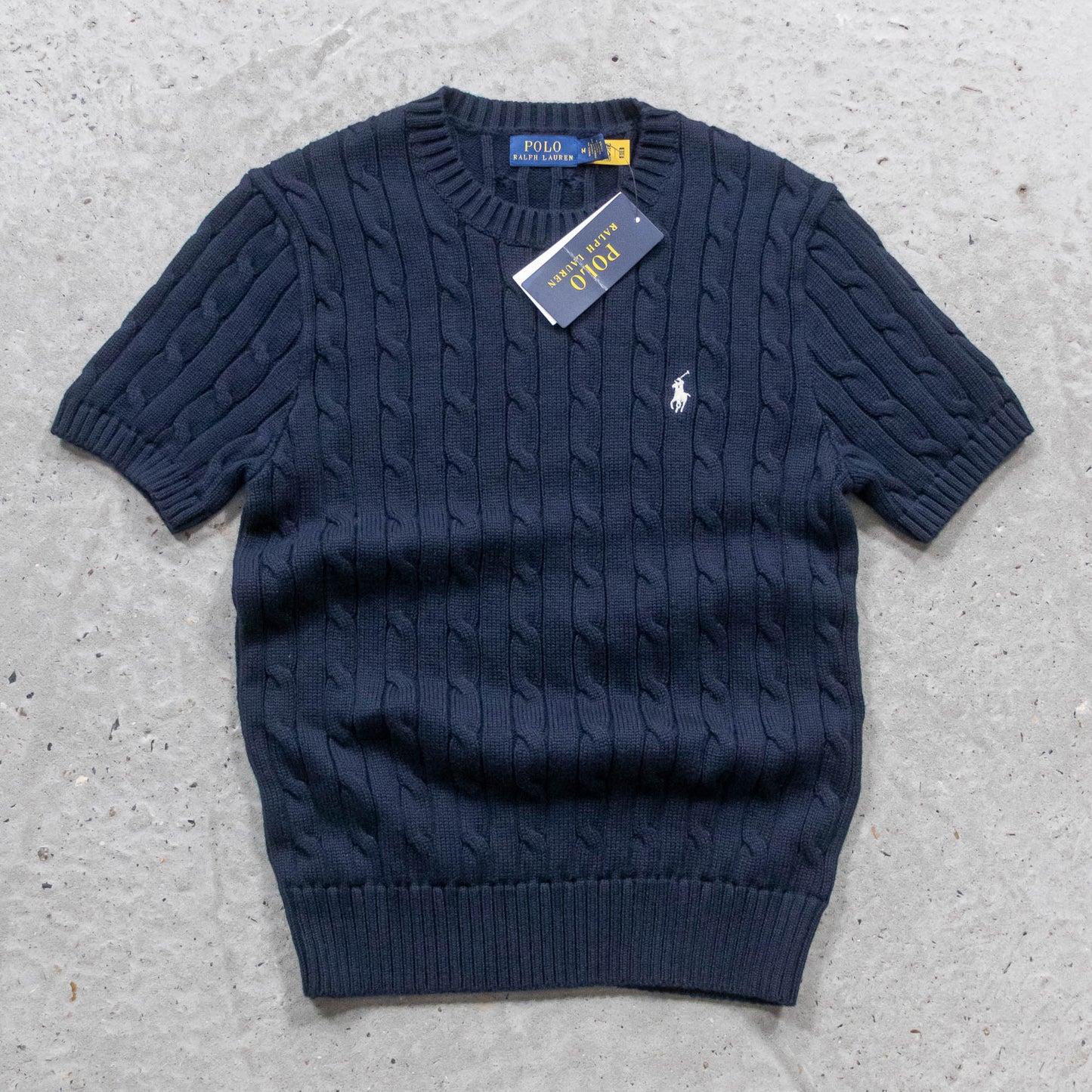 Polo Ralph Lauren Cable Knit Short Sleeve Sweater - (Women's M)