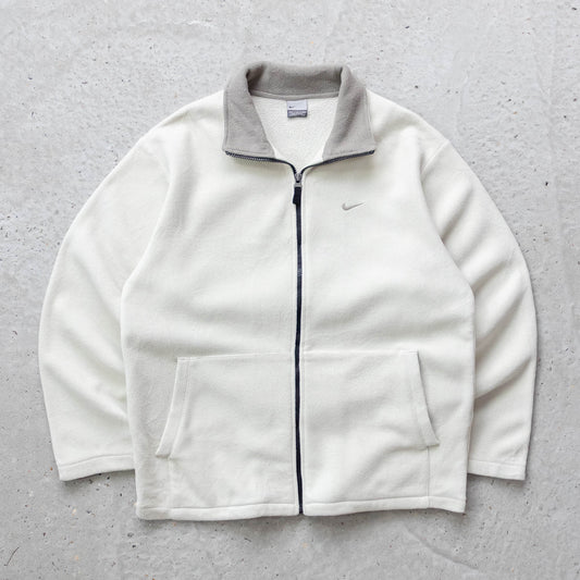 Nike Mini Swoosh Zip-Up Fleece Jacket - 2000s (M)