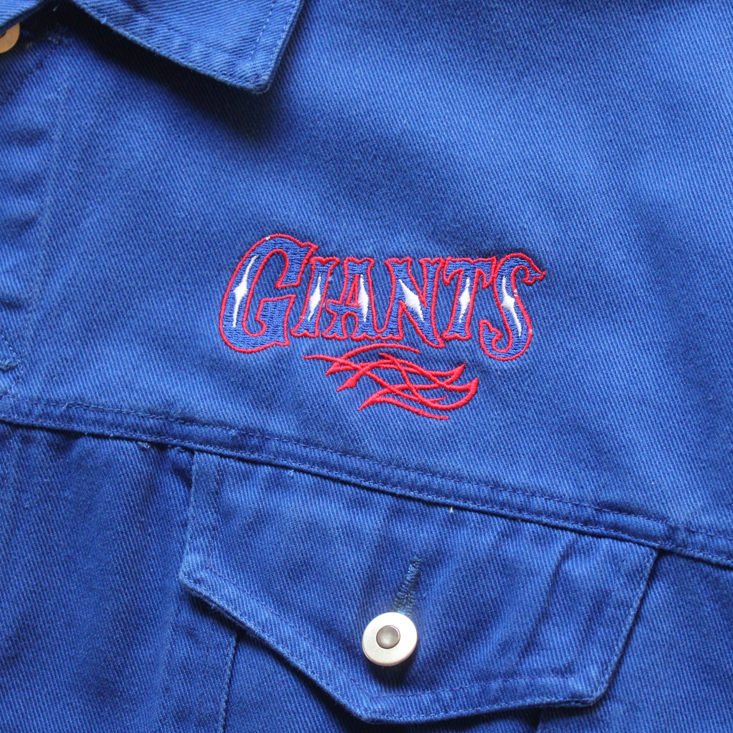 Vintage 90s New York Giants NFL Denim Jacket - XL