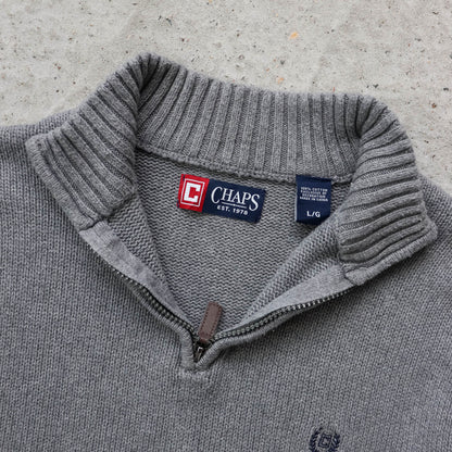 Chaps Ralph Lauren 1/4 Zip Knit Sweater - 2000s (L)