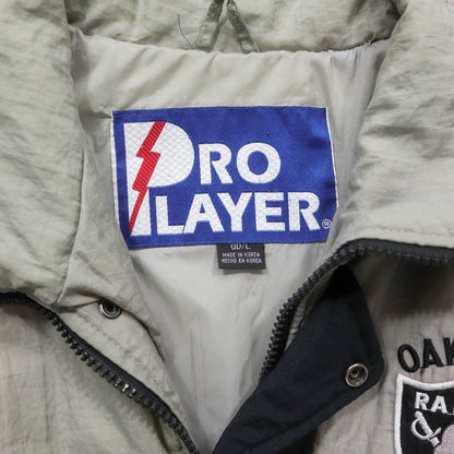 Oakland Raiders Pro Player NFL Puffer Jacket - 90s (L)