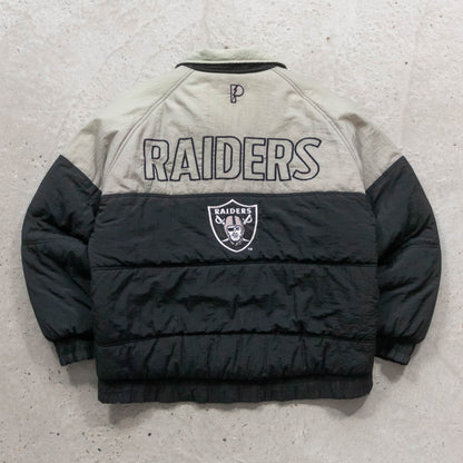 Oakland Raiders Pro Player NFL Puffer Jacket - 90s (L)