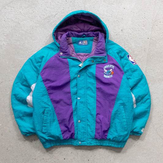 Charlotte Hornets Starter NBA Puffer Jacket - 90s (L)