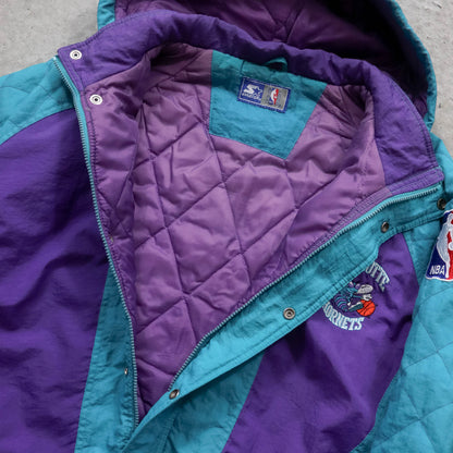 Charlotte Hornets Starter NBA Puffer Jacket - 90s (L)