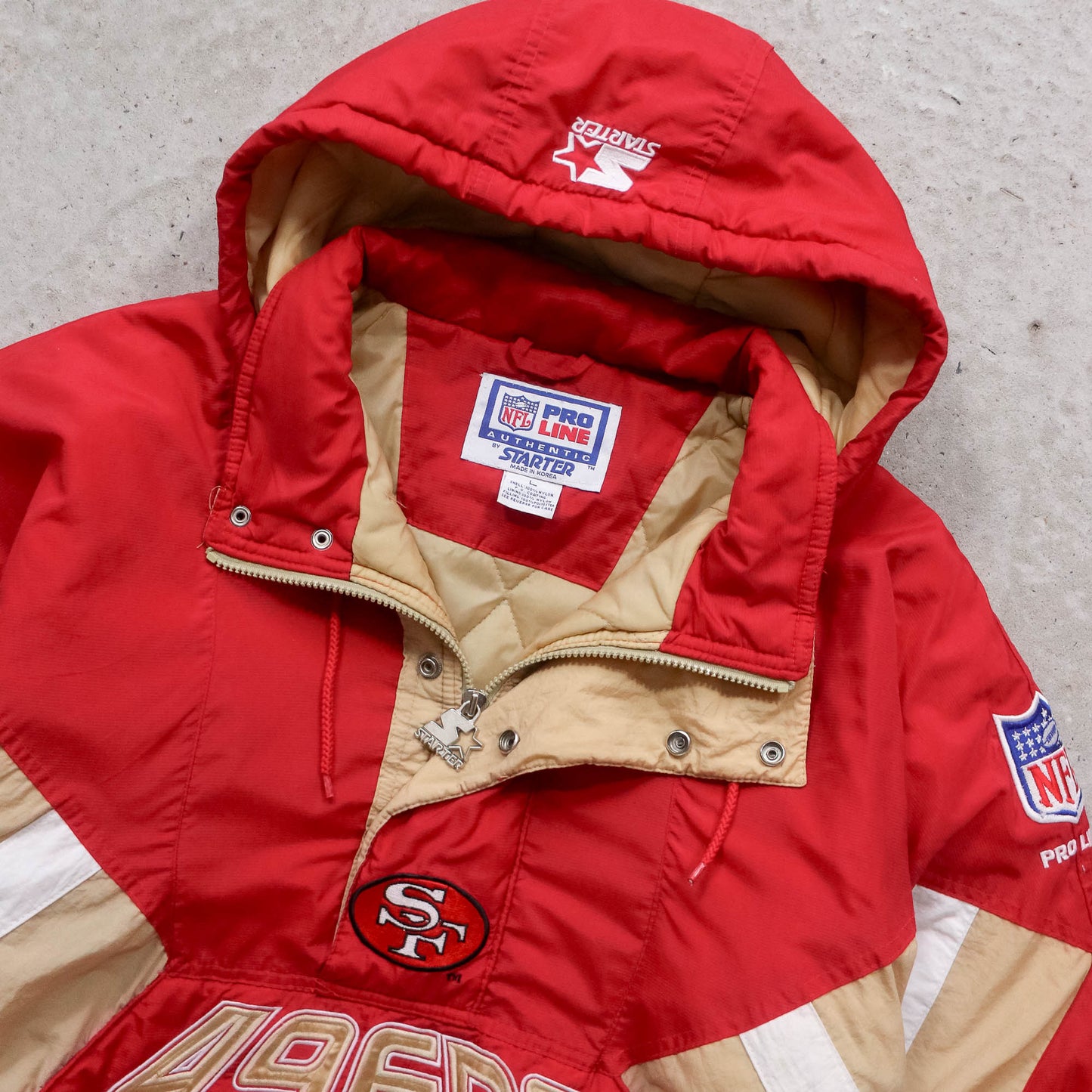 San Francisco 49ers Starter NFL Puffer Jacket - 90s (L)