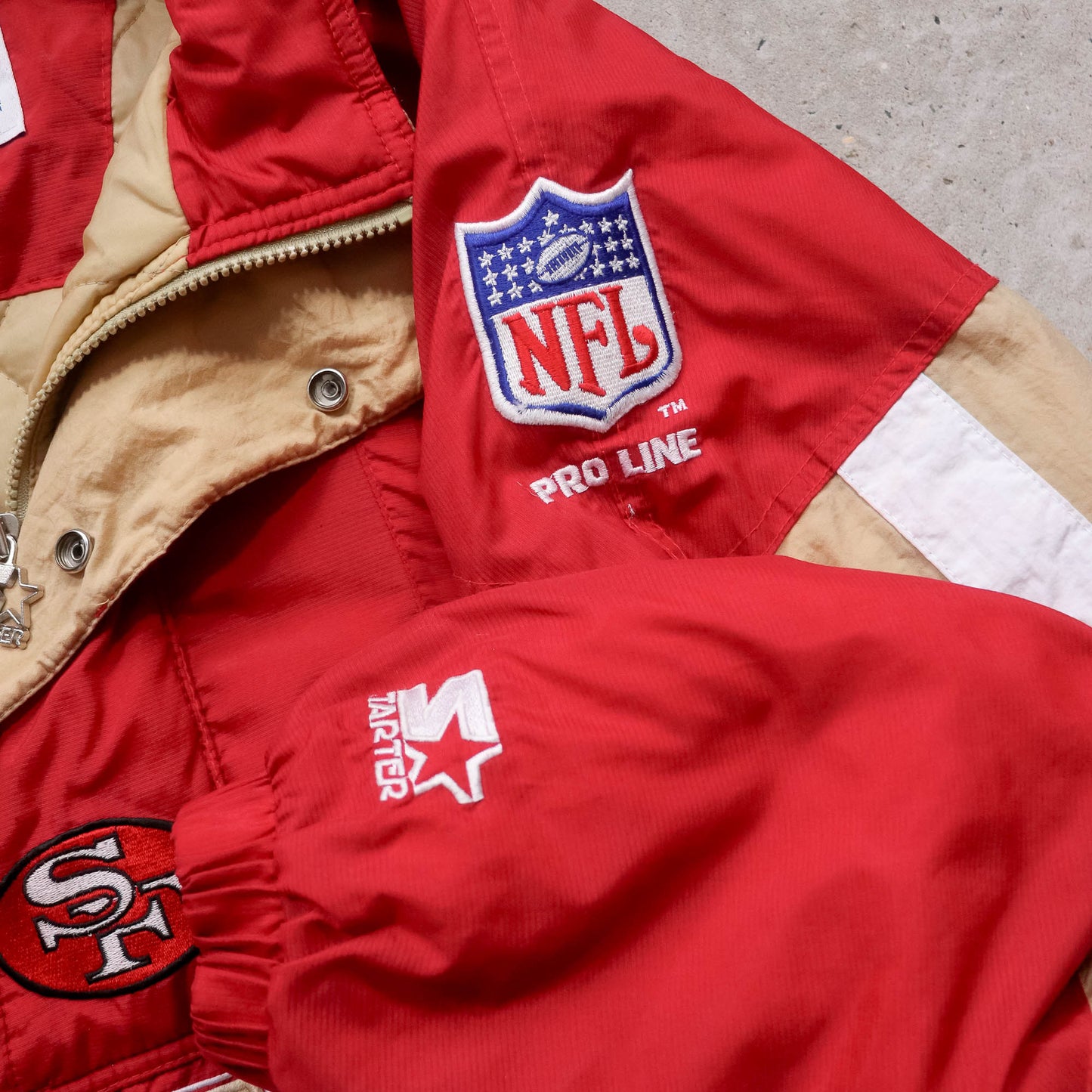 San Francisco 49ers Starter NFL Puffer Jacket - 90s (L)