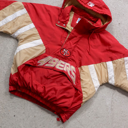 San Francisco 49ers Starter NFL Puffer Jacket - 90s (L)