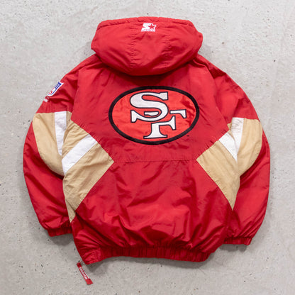 San Francisco 49ers Starter NFL Puffer Jacket - 90s (L)