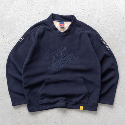 Diesel Big Logo Fleece Sweatshirt - 90s (L)