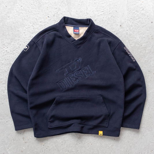 Diesel Big Logo Fleece Sweatshirt - 90s (L)