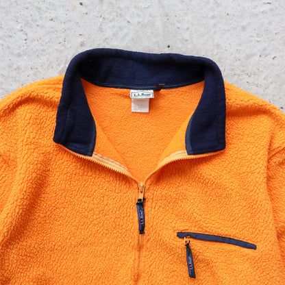 L.L Bean 1/2 Zip Sherpa Fleece Pullover - 90s (L)