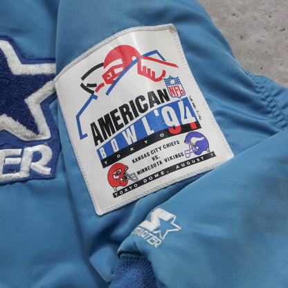 NFL American Bowl Starter Quilted Bomber Jacket - 1994 (XL)