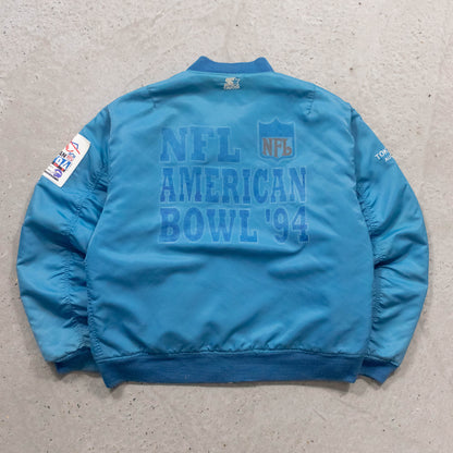NFL American Bowl Starter Quilted Bomber Jacket - 1994 (XL)