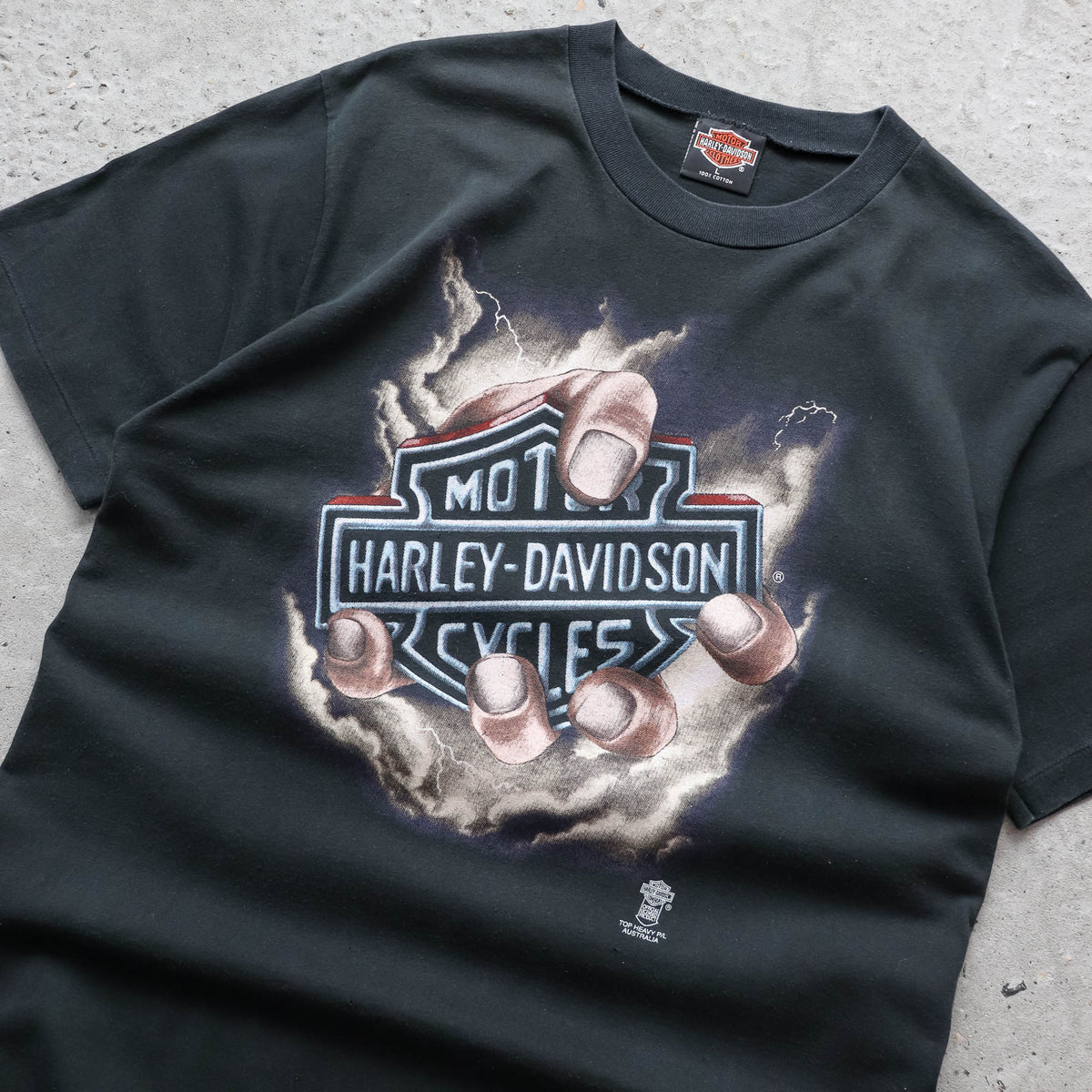 Harley Davidson Fist Of God Top Heavy Tee - 90s (L)