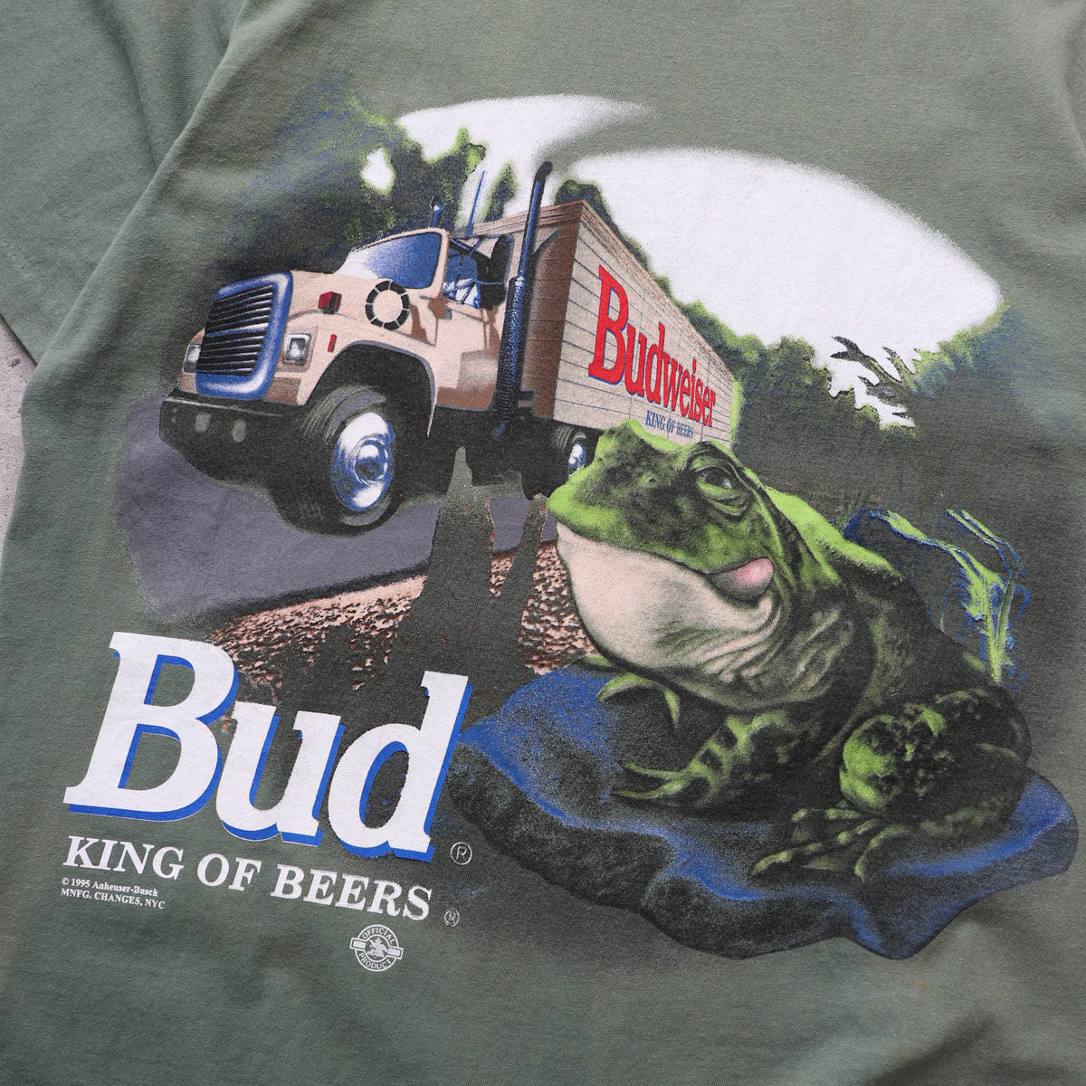 Budweiser This Bud's For You Frog Tee - 1995 (XL)