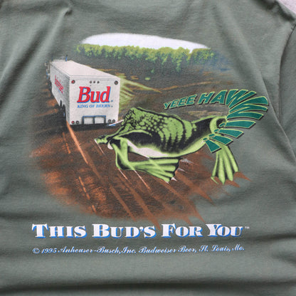 Budweiser This Bud's For You Frog Tee - 1995 (XL)