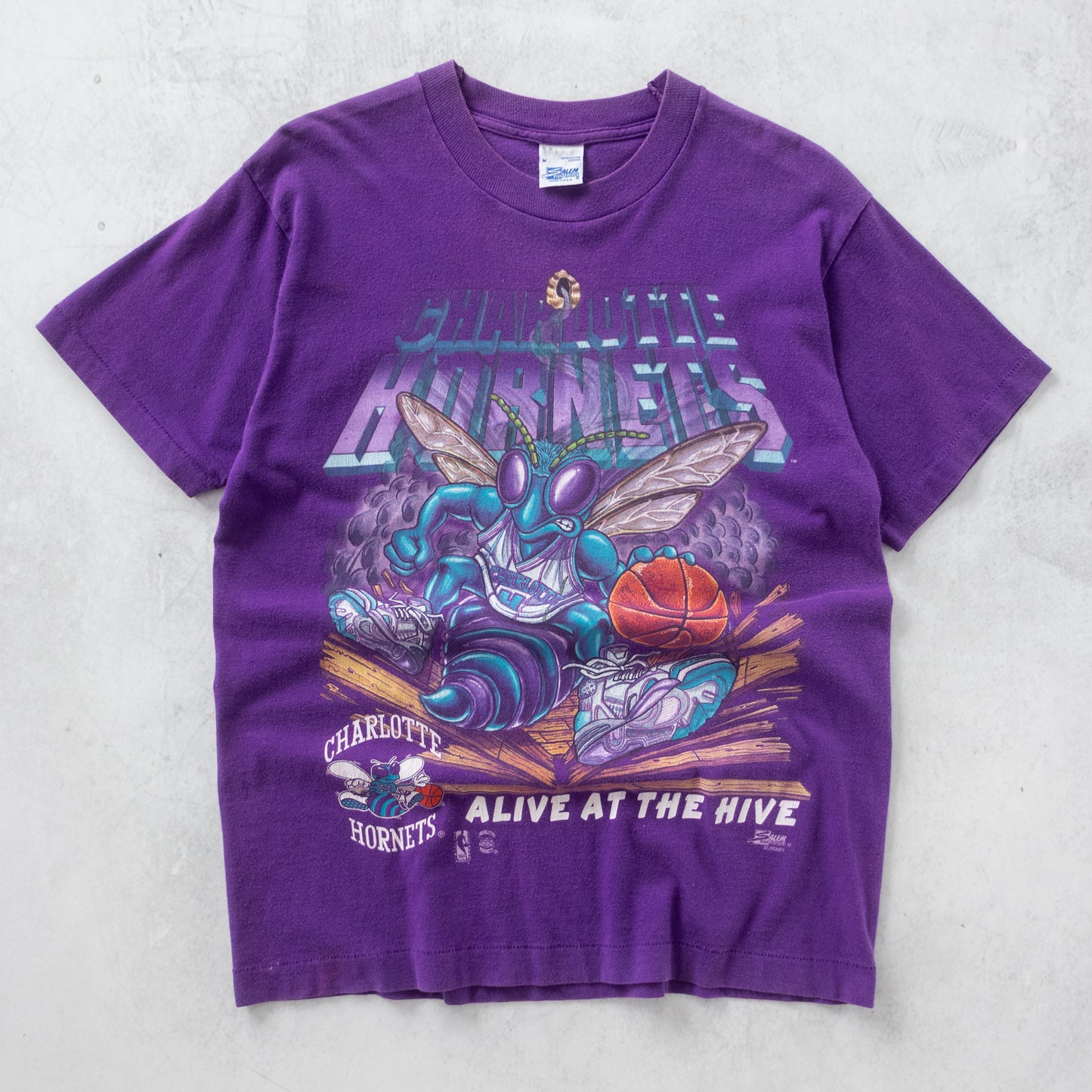 Vintage 90s Charlotte Hornets Salem NBA Tee - M