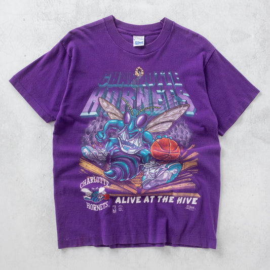 Vintage 90s Charlotte Hornets Salem NBA Tee - M