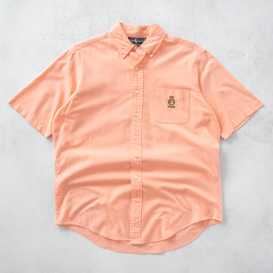 Vintage 90s Polo Ralph Lauren Crest Button Up Shirt - M