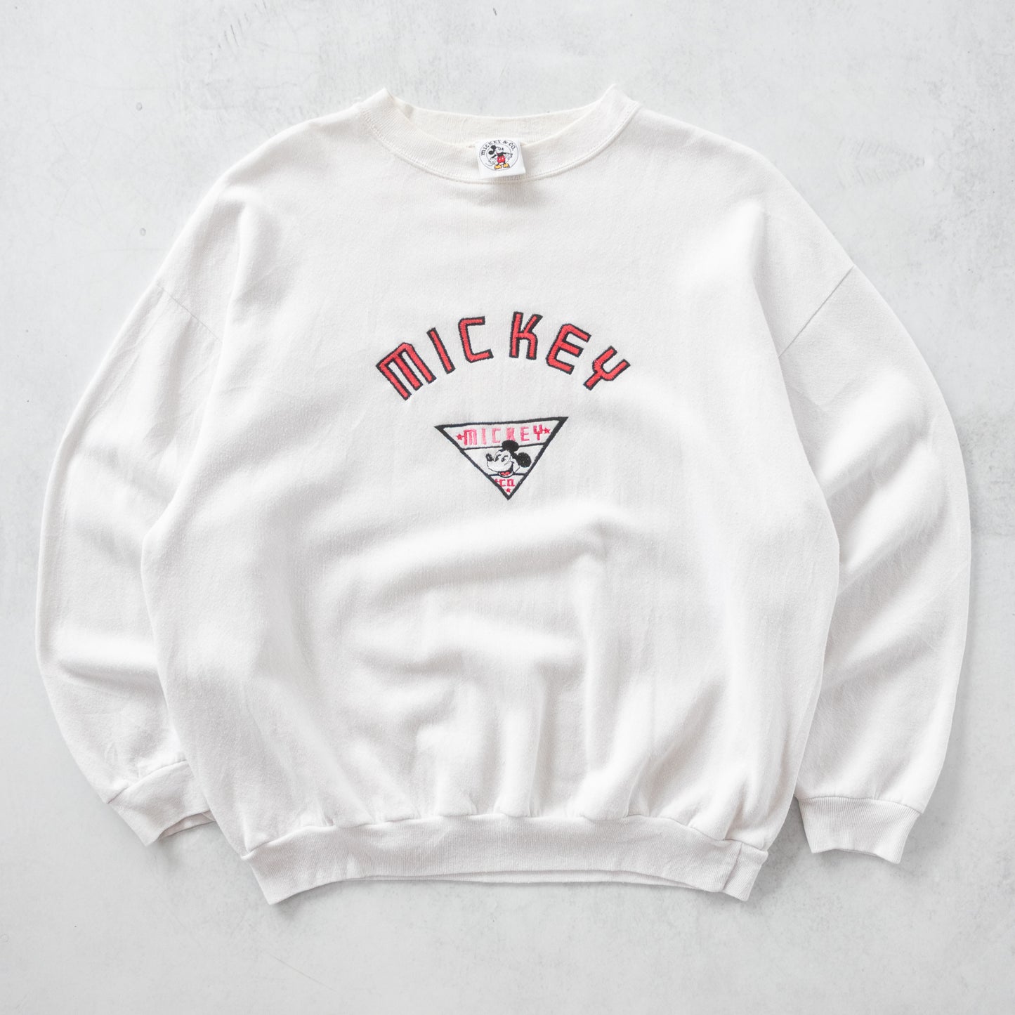 Vintage 80s Mickey Mouse Embroidered Sweatshirt - L