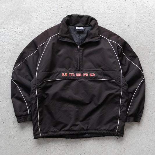 Umbro Spellout 1/4 Zip Quilted Jacket - 90s (M)