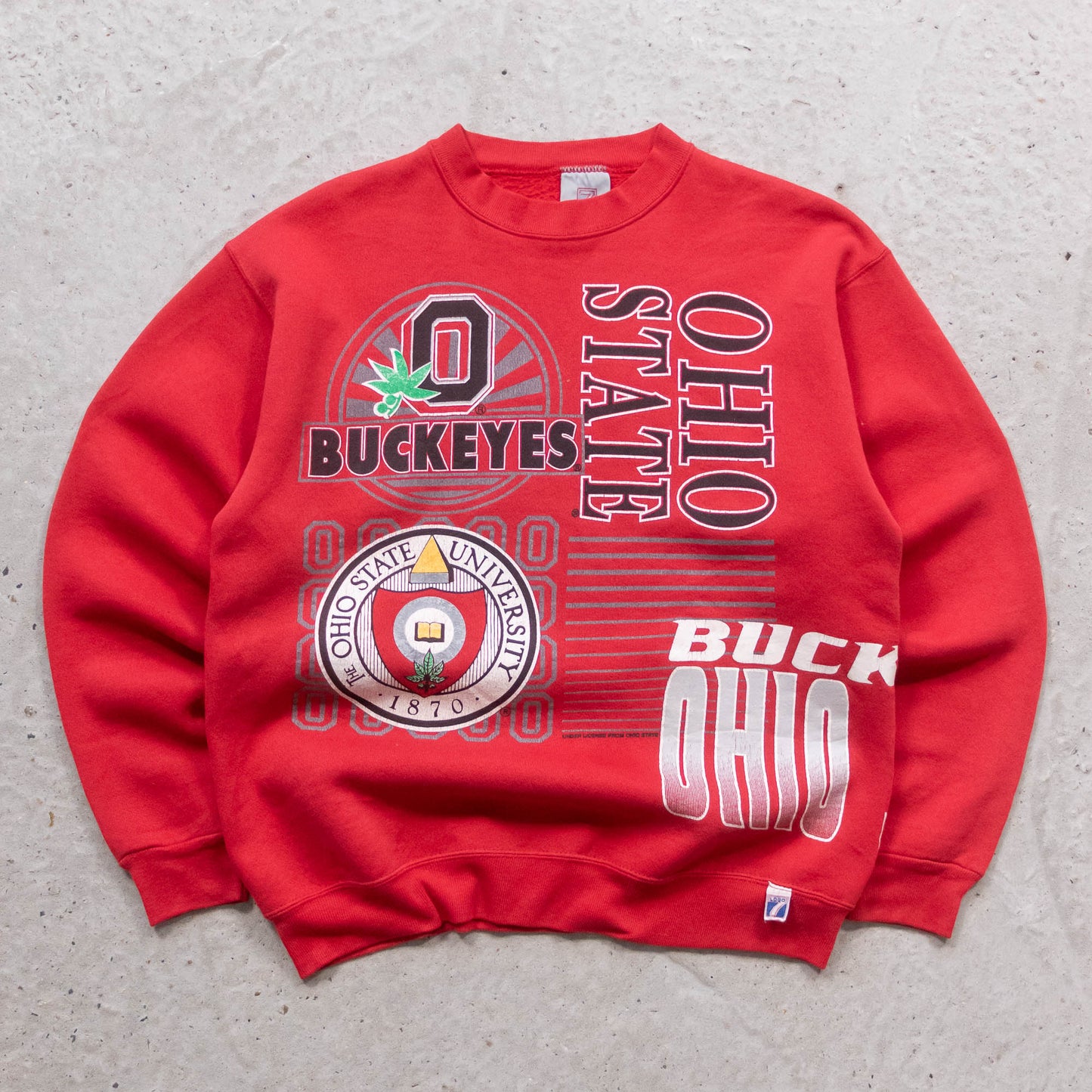 Ohio State Buckeyes All Over Print NCAA Sweatshirt - 90s (M)