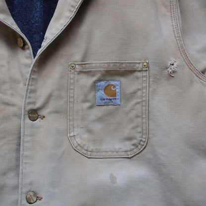 Vintage 90s Carhartt Blanket Lined Work Jacket - L