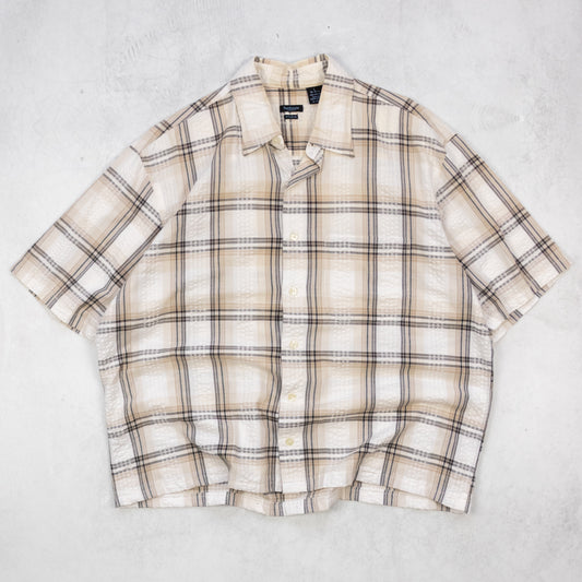 Vintage Van Heusen Cropped Button Up Shirt - L