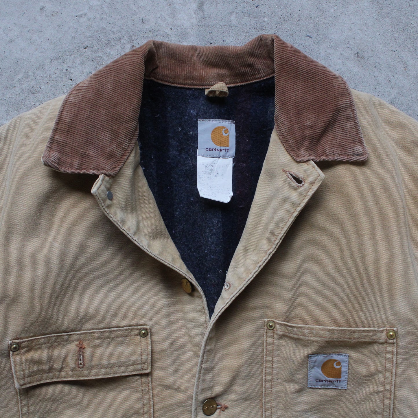 Vintage 90s Carhartt Blanket Lined Work Jacket - L