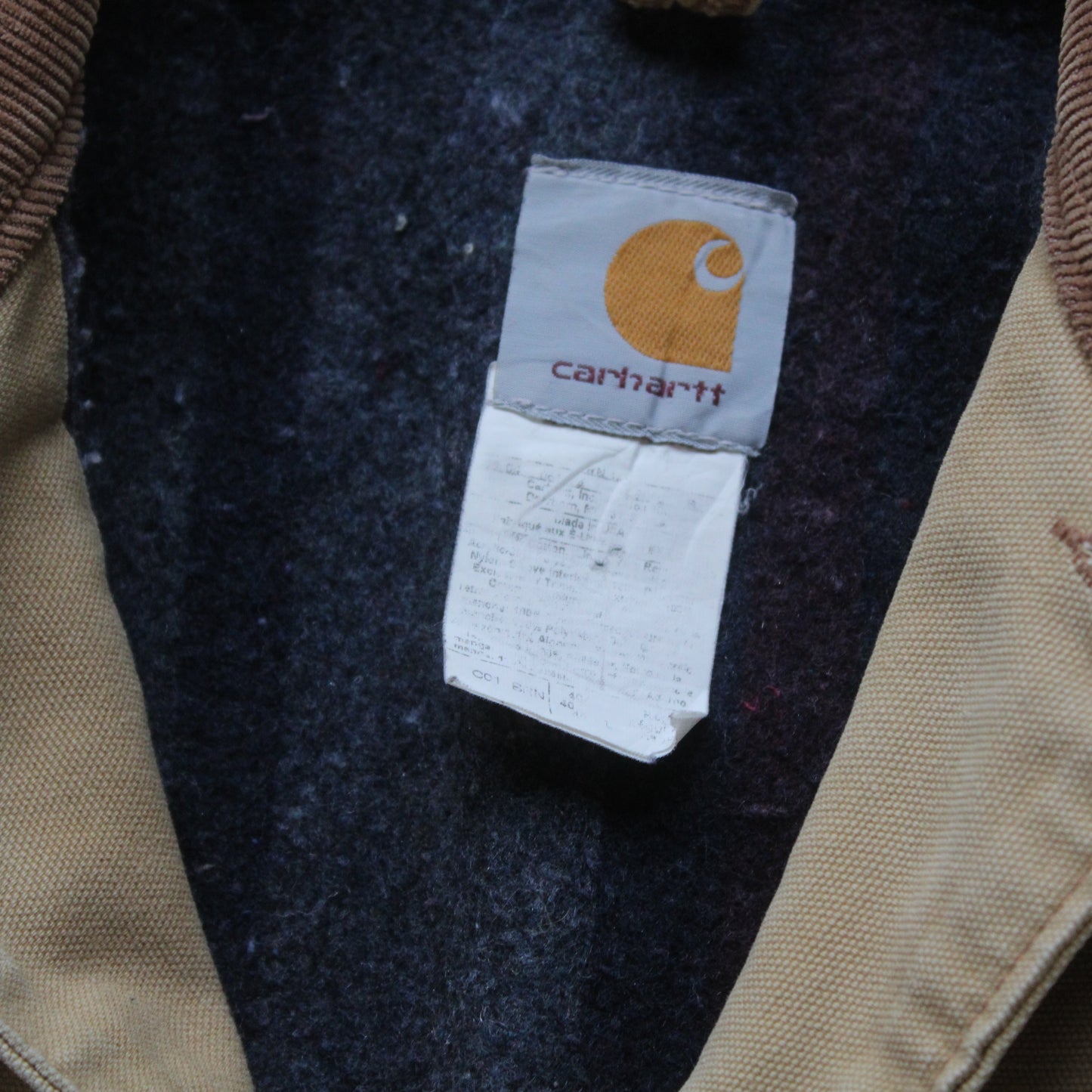 Vintage 90s Carhartt Blanket Lined Work Jacket - L