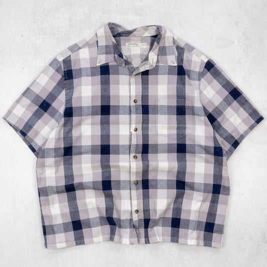 Vintage Faded Glory Cropped Button Up Shirt - XL