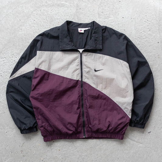 Nike Big Swoosh Colourblock Windbreaker Jacket - 90s (XL)
