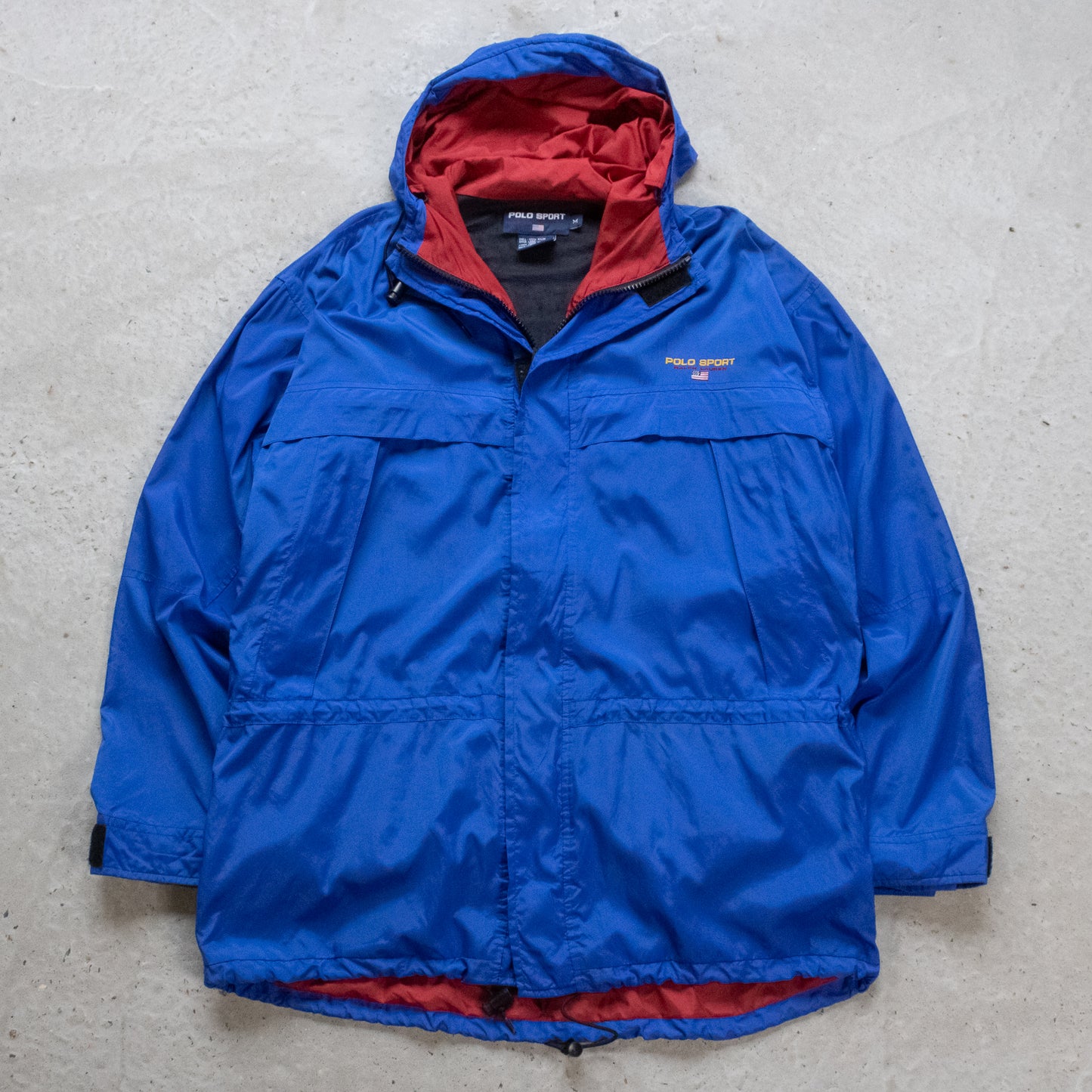 Vintage 90s Polo Sport Ralph Lauren Hooded Jacket - M