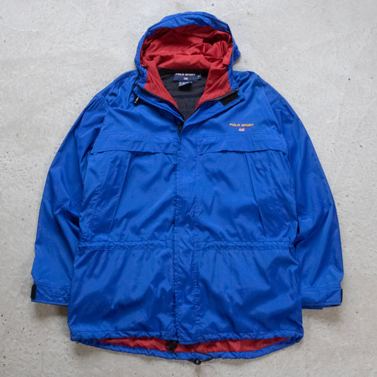 Vintage 90s Polo Sport Ralph Lauren Hooded Jacket - M