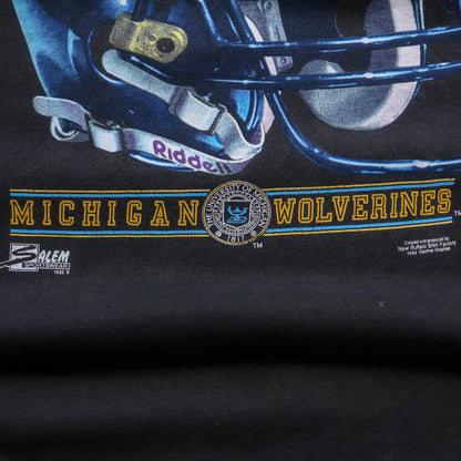 Michigan Wolverines NCAA Salem Helmet Tee - 1992 (XL)